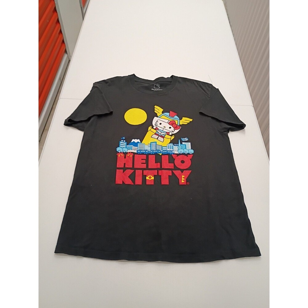 Hello Kitty Transformer Robot Black T- shirt Size L